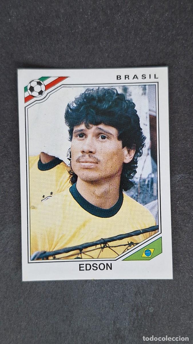 Cromos de F&uacute;tbol: L3 EDSON SELECCION BRASIL 242 MUNDIAL MEXICO 86 PANINI NUNCA PEGADO SIN PEGAR