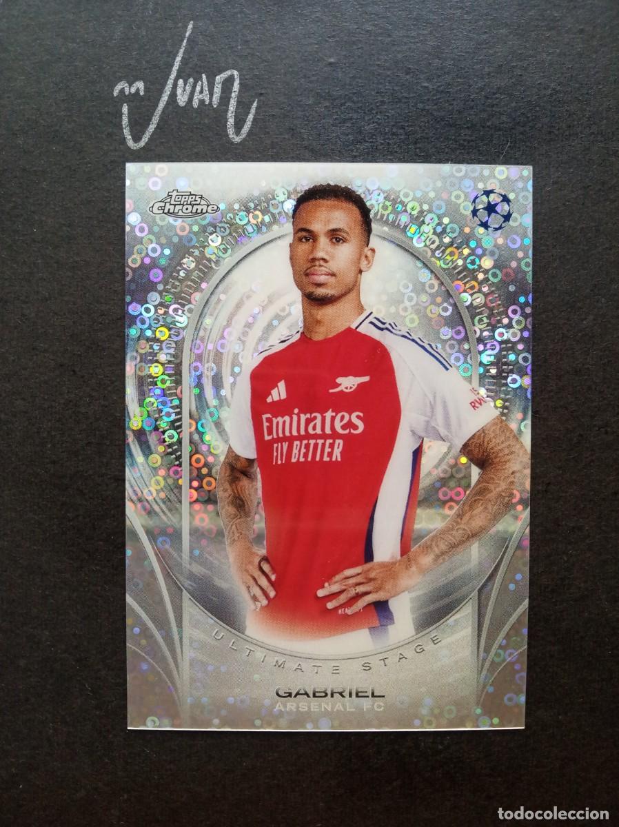 Cromos de F&uacute;tbol: 5 ULTIMATE STAGE GABRIEL MAGALHAES ARSENAL BRASIL ⚽ TOPPS &reg; CHROME UCC UEFA 2024 2025 24 25 NUEVO