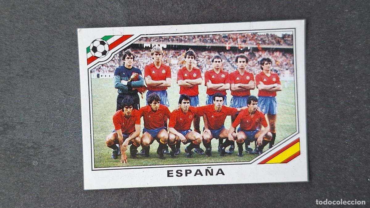 Cromos de F&uacute;tbol: L3 EQUIPO SELECCION ESPA&Ntilde;A 257 MUNDIAL MEXICO 86 PANINI NUNCA PEGADO SIN PEGAR