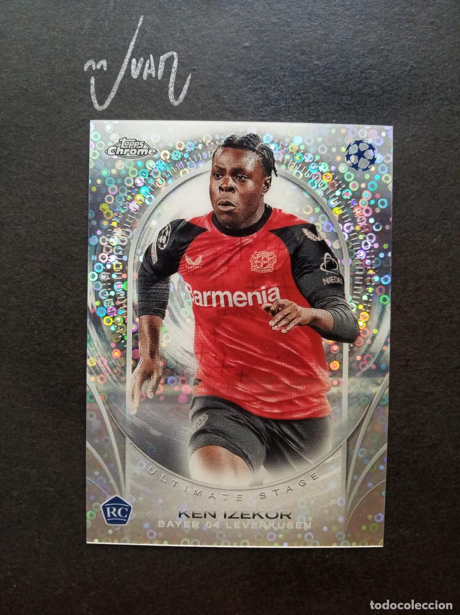 Cromos de F&uacute;tbol: 11 ULTIMATE STAGE ROOKIE KEN IZEKOR BAYER LEVERKUSEN ⚽ TOPPS &reg; CHROME UCC UEFA 2024 2025 24 25 NUEVO