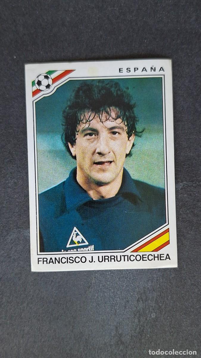 Cromos de F&uacute;tbol: L3 FRANCISCO J. URRUTICOECHEA SELECCION ESPA&Ntilde;A 273 MUNDIAL MEXICO 86 PANINI NUNCA PEGADO SIN PEGAR