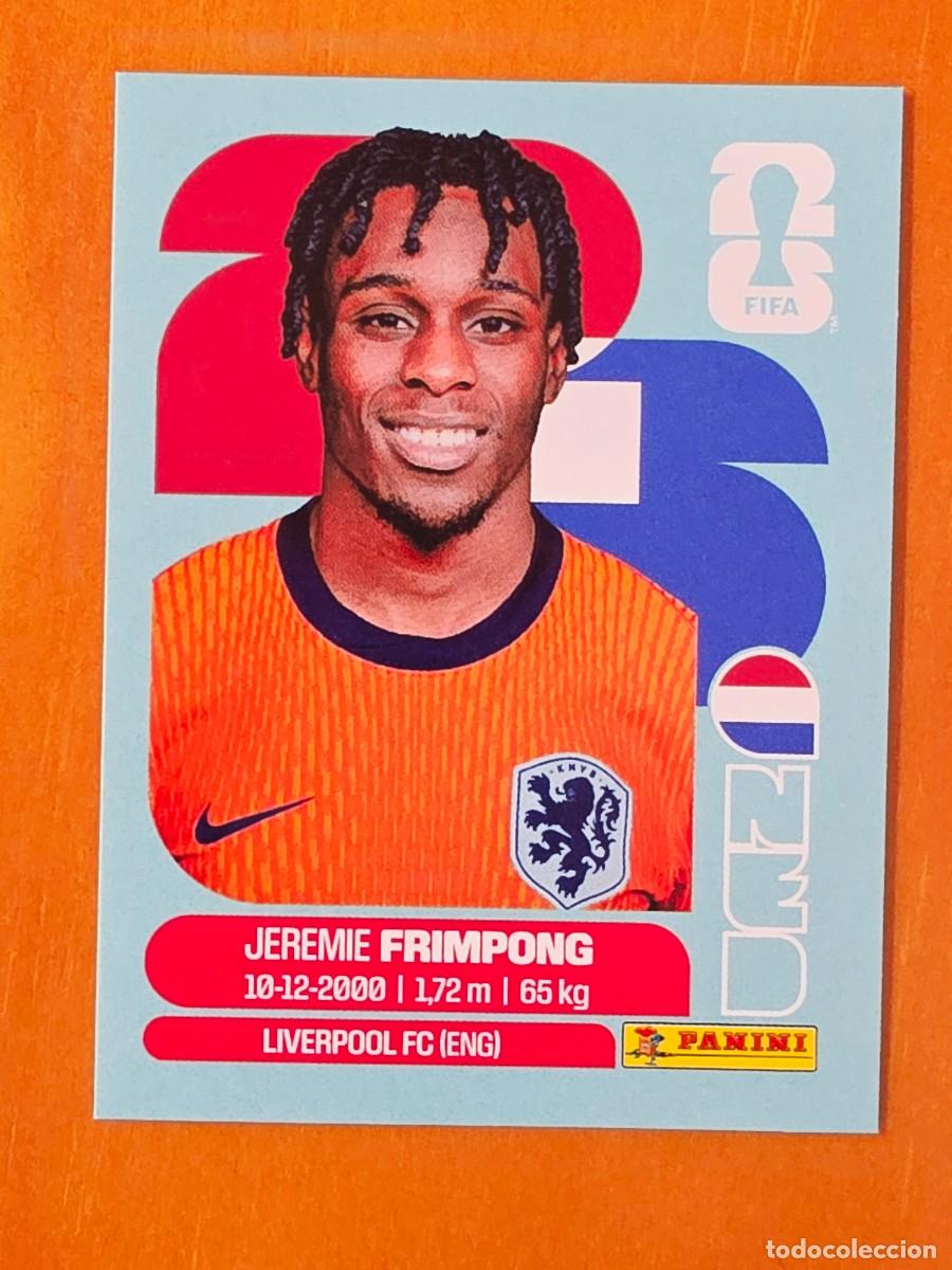 Cromos de Futebol: NED 8 Jeremie Frimpong, Pa&iacute;ses Bajos Holanda, Panini FIFA World Cup Mundial 2026 Sticker