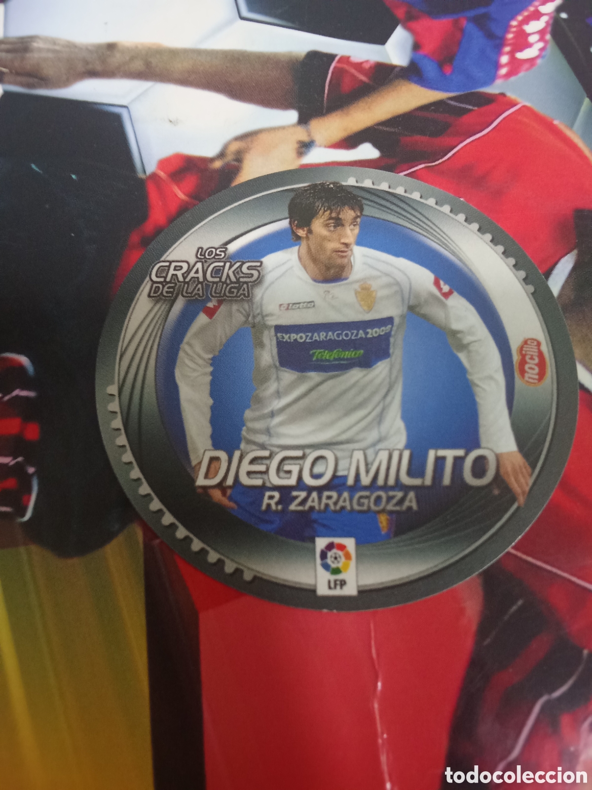 Figurine di Calcio: ESTE 2006 2007 06 -07 - CRACKS NOCILLA DIEGO MILITO ZARAGOZA NUNCA PEGADO