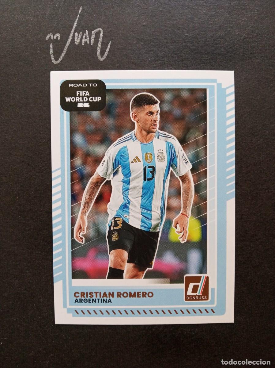 Cromos de F&uacute;tbol: N&ordm; 162 CRISTIAN ROMERO ARGENTINA TOTTENHAM ⚽ PANINI &reg; DONRUSS ROAD TO FIFA WORLD CUP 2026 2025 25 26