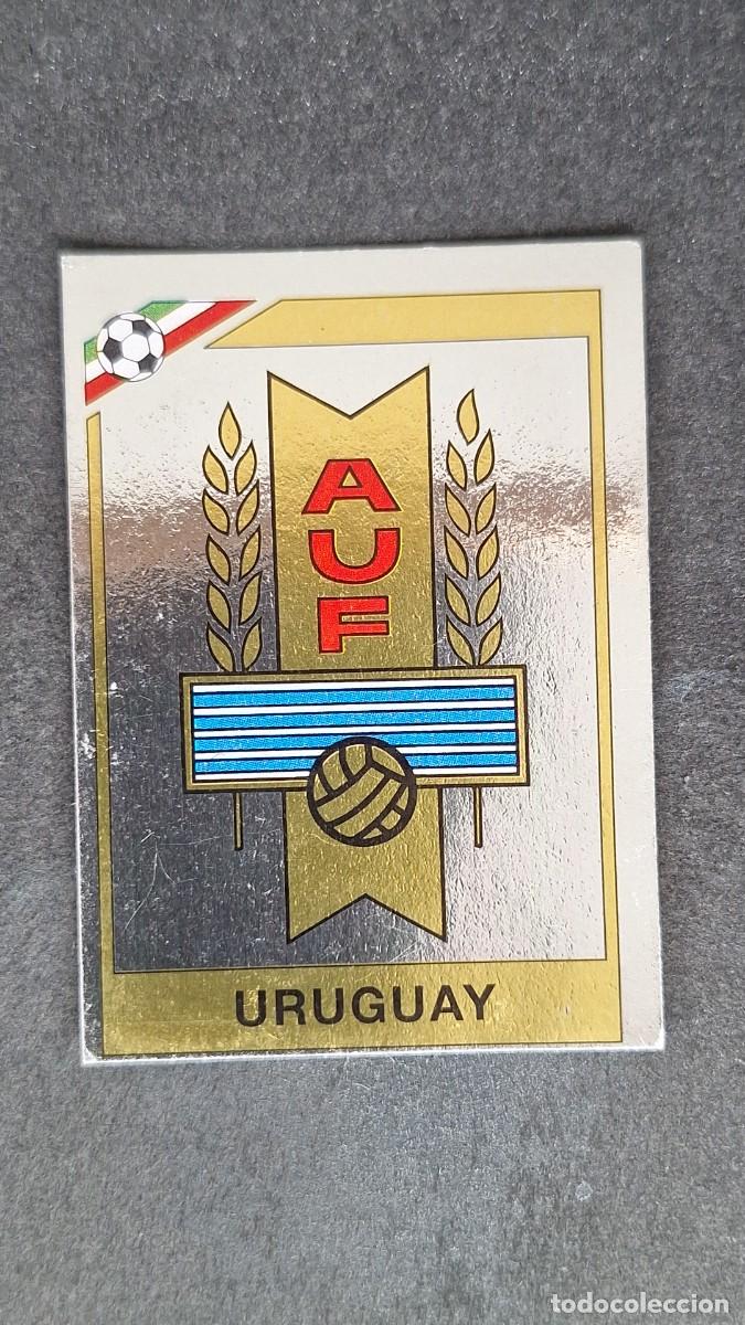 Cromos de F&uacute;tbol: L3 ESCUDO SELECCION URUGUAY 310 MUNDIAL MEXICO 86 PANINI NUNCA PEGADO SIN PEGAR