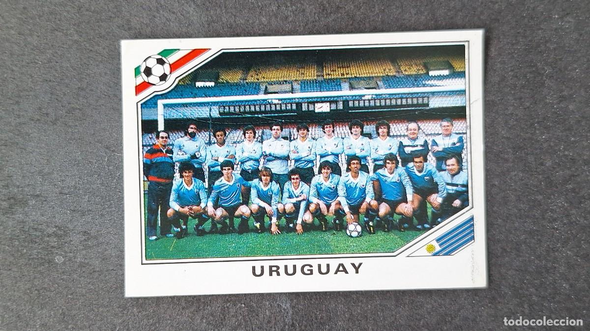 Cromos de F&uacute;tbol: L3 EQUIPO SELECCION URUGUAY 311 MUNDIAL MEXICO 86 PANINI NUNCA PEGADO SIN PEGAR