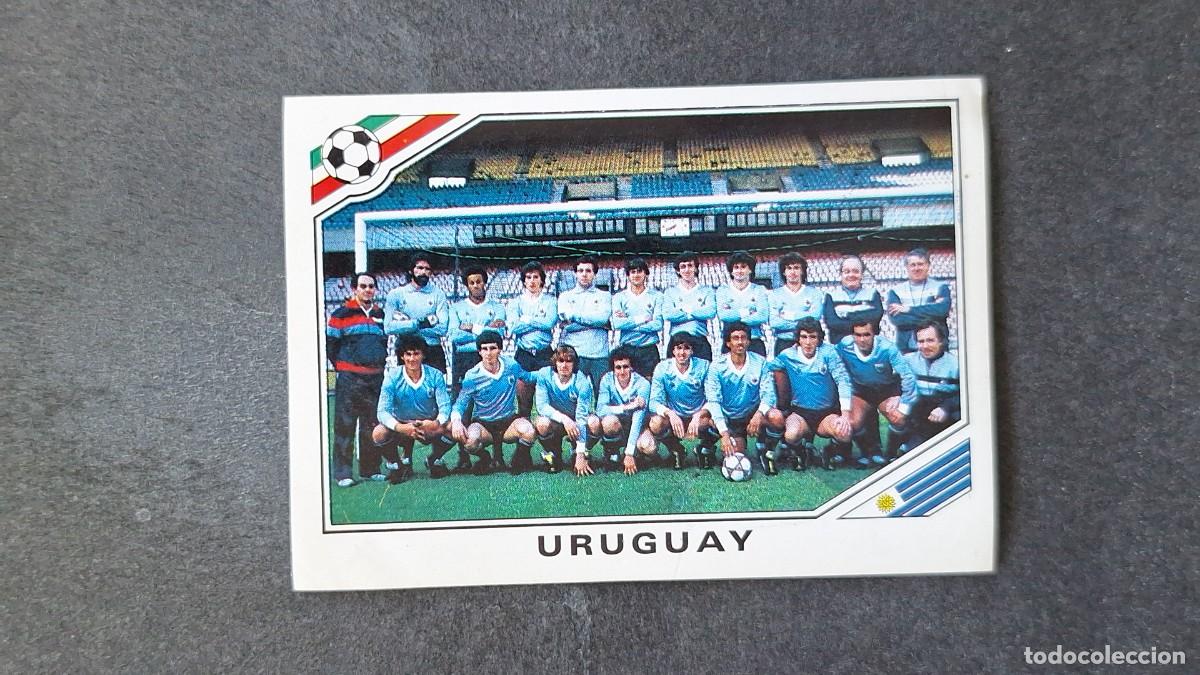 Cromos de F&uacute;tbol: L3 EQUIPO SELECCION URUGUAY 311 MUNDIAL MEXICO 86 PANINI NUNCA PEGADO SIN PEGAR