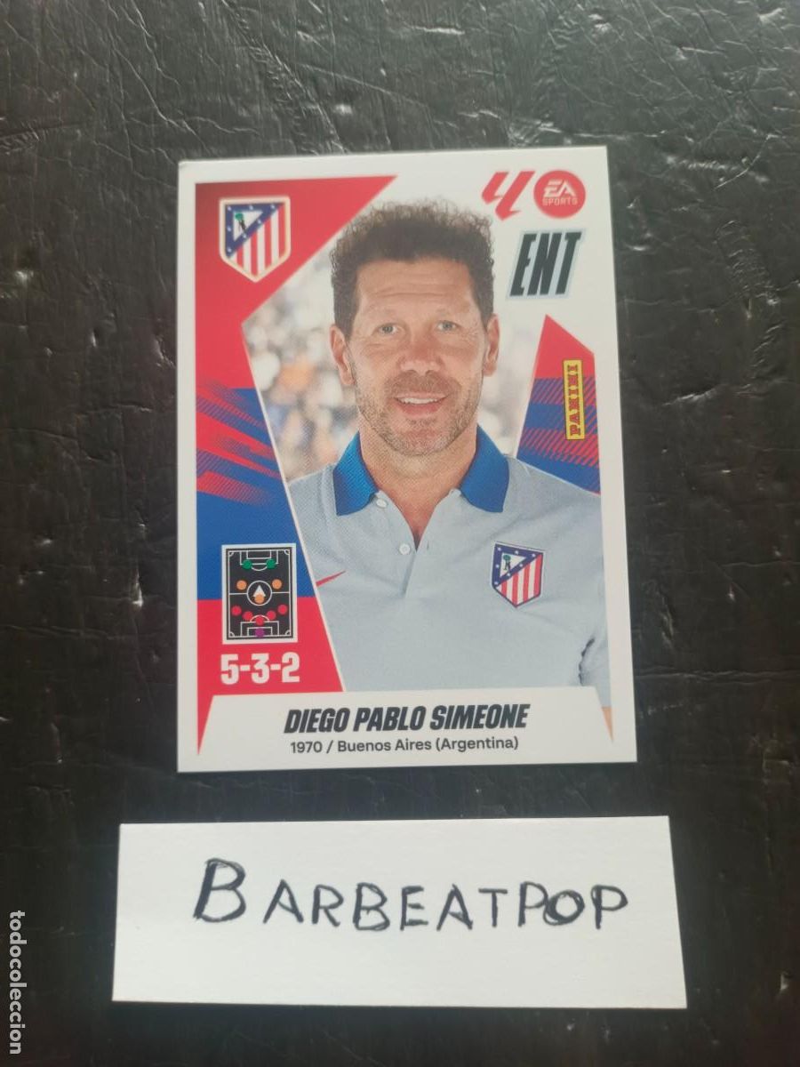 Cromos de Futebol: CROMO LIGA ESTE PANINI 2025 2026 ATL&Eacute;TICO DE MADRID PABLO SIMEONE