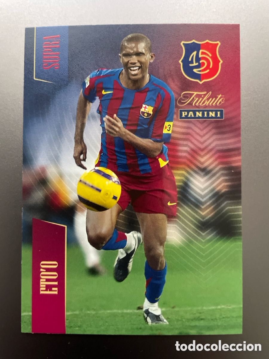 Cromos de Futebol: Eto&rsquo;o 89 Supra Leon Indomable Tributo Panini 125 Aniversario FC Barcelona