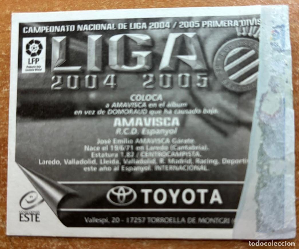 Cromos de f&uacute;tbol: EDICIONES ESTE 2004-2005 04 05 AMAVISCA (ESPANYOL) COLOCA VENTANILLA LEER - Foto 2