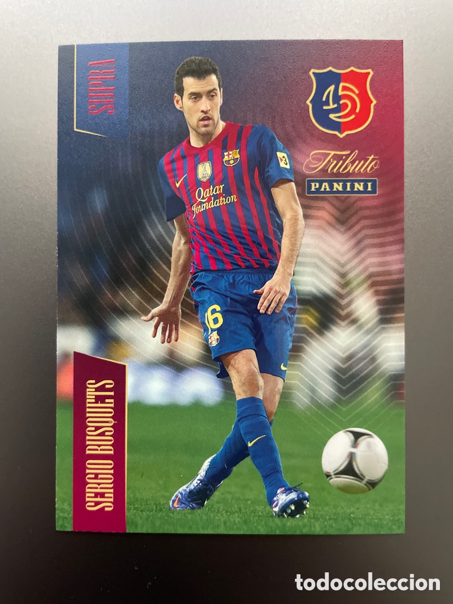Fu&szlig;ball-Sticker: Busquets 92 Supra el Crack Silencioso Tributo Panini 125 Aniversario FC Barcelona