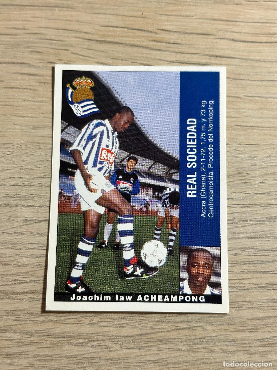 Cromos de F&uacute;tbol: ACHEAMPONG REAL SOCIEDAD ULTIMO FICHAJE 4 PANINI LIGA 95 96 CROMO SIN PEGAR NUNCA PEGADO