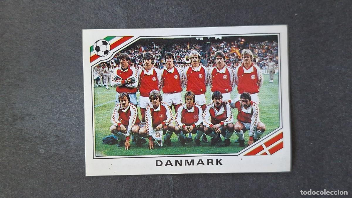 Cromos de F&uacute;tbol: L3 EQUIPO SELECCION DINAMARCA 347 MUNDIAL MEXICO 86 PANINI NUNCA PEGADO SIN PEGAR