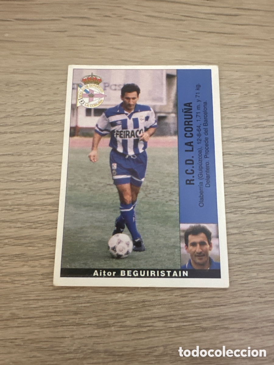 Cromos de F&uacute;tbol: BEGUIRISTAIN LA CORU&Ntilde;A PANINI LIGA 95 96 CROMO SIN PEGAR NUNCA PEGADO
