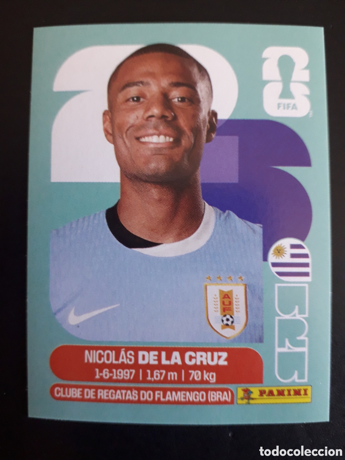 Cromos de F&uacute;tbol: DE LA CRUZ URUGUAY URU 15 MUNDIAL F&Uacute;TBOL 2026 FIFA WORLD CUP PANINI SIN PEGAR PEDIDO M&Iacute;NIMO 3&euro;