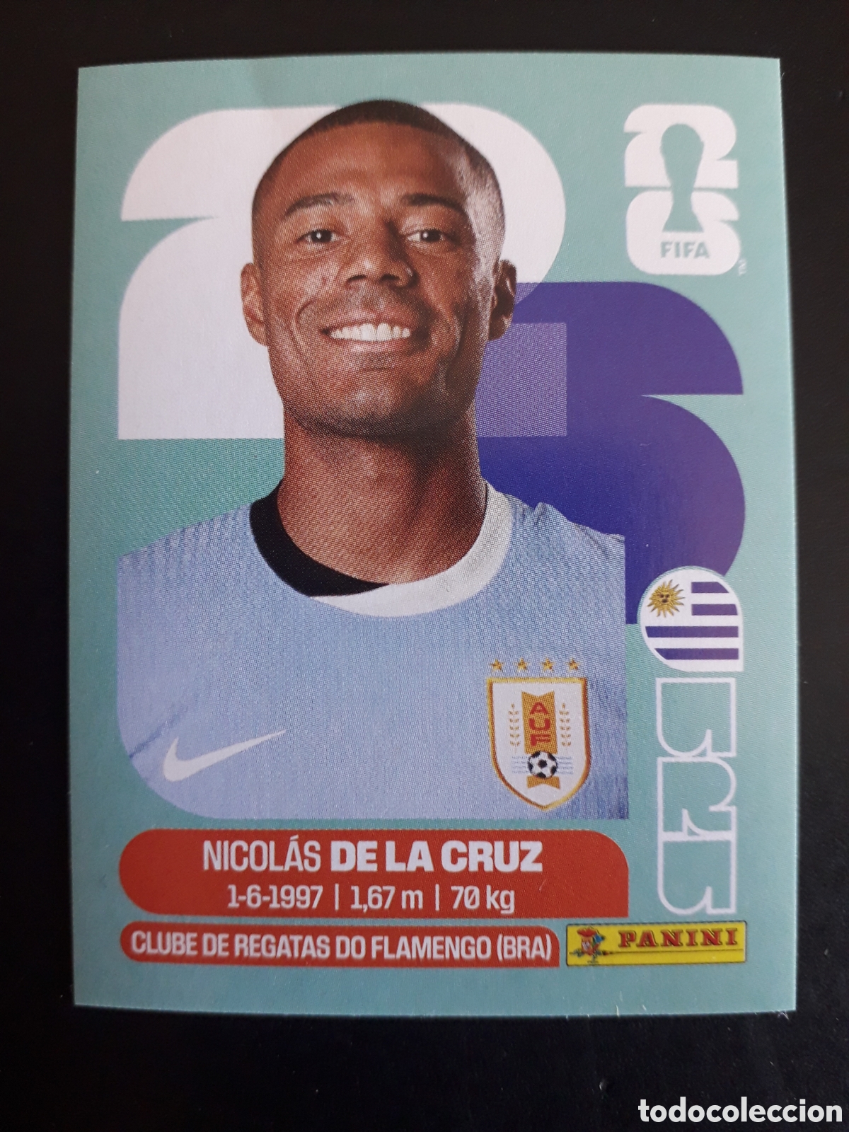 Cromos de F&uacute;tbol: DE LA CRUZ URUGUAY URU 15 MUNDIAL F&Uacute;TBOL 2026 FIFA WORLD CUP PANINI SIN PEGAR PEDIDO M&Iacute;NIMO 3&euro;