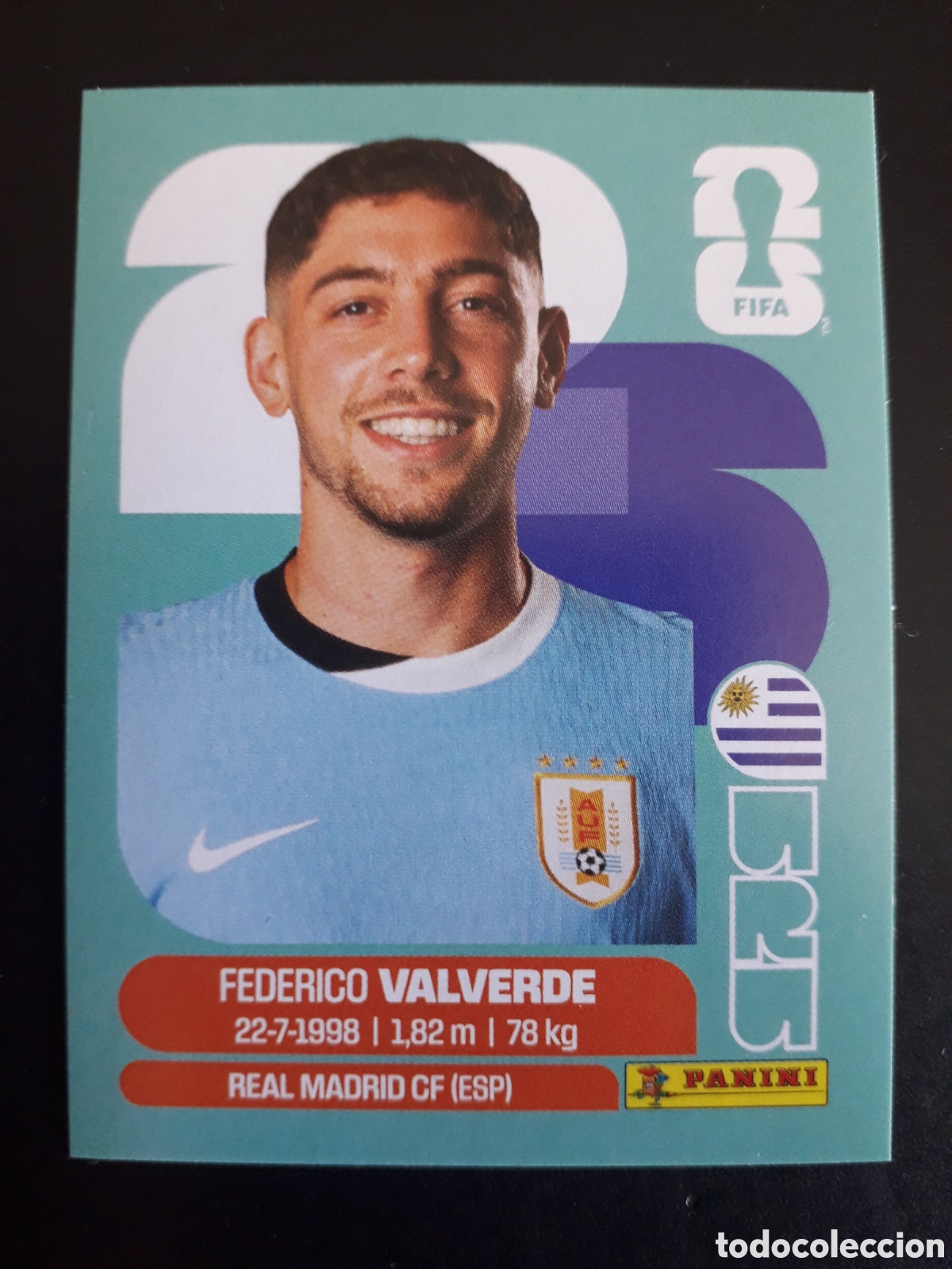 Cromos de F&uacute;tbol: VALVERDE URUGUAY URU 10 MUNDIAL F&Uacute;TBOL 2026 FIFA WORLD CUP PANINI SIN PEGAR PEDIDO M&Iacute;NIMO 3&euro;