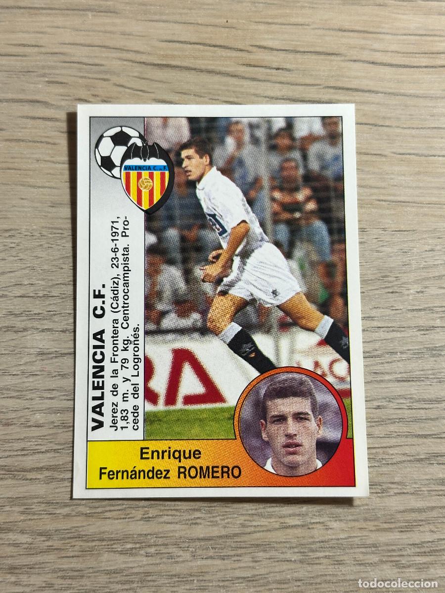 Cromos de F&uacute;tbol: ROMERO VALENCIA n&ordm; 381 PANINI LIGA 94 95 CROMO SIN PEGAR NUNCA PEGADO
