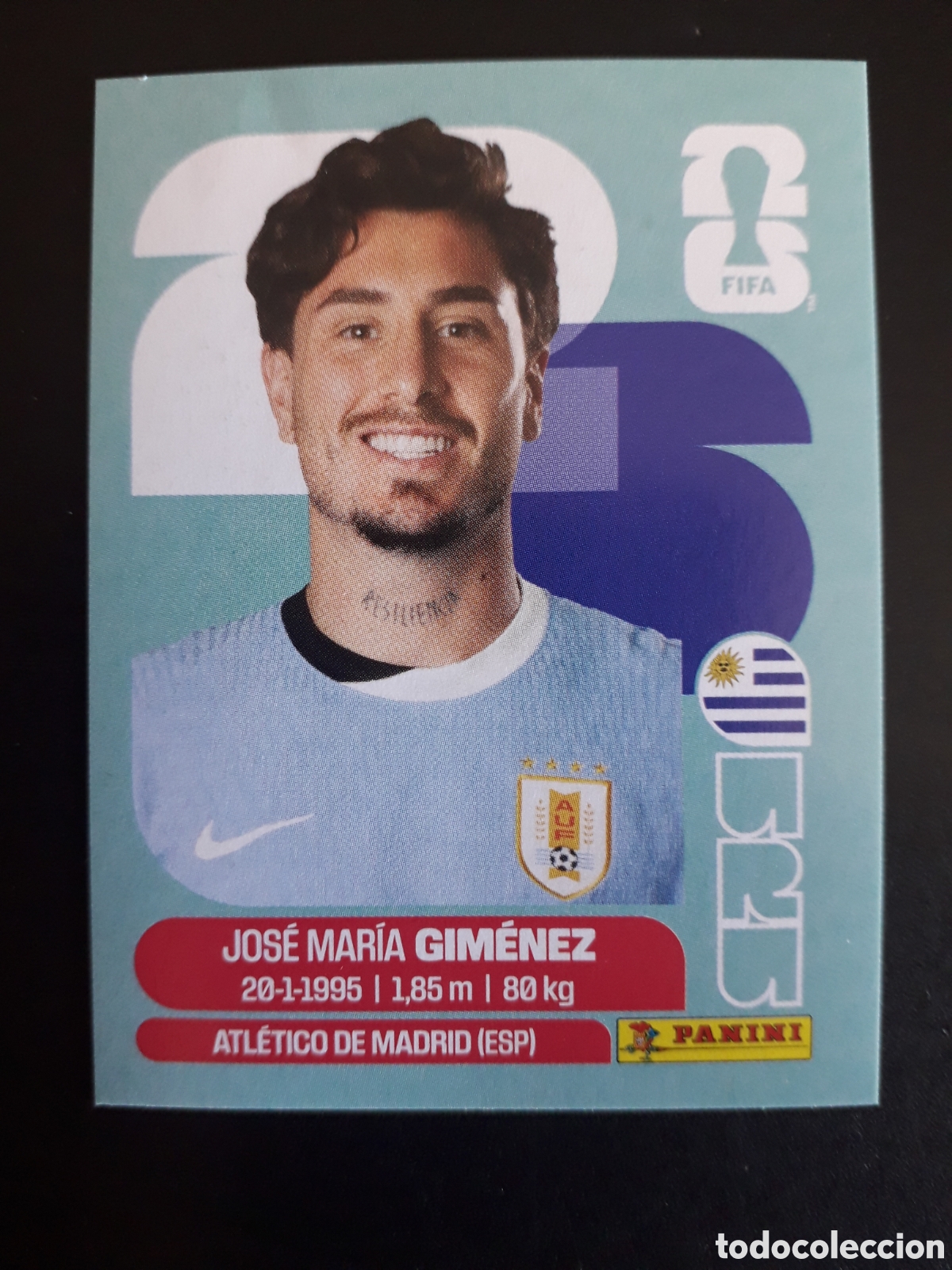 Cromos de Futebol: GIM&Eacute;NEZ URUGUAY URU 5 MUNDIAL F&Uacute;TBOL 2026 FIFA WORLD CUP PANINI SIN PEGAR PEDIDO M&Iacute;NIMO 3&euro;