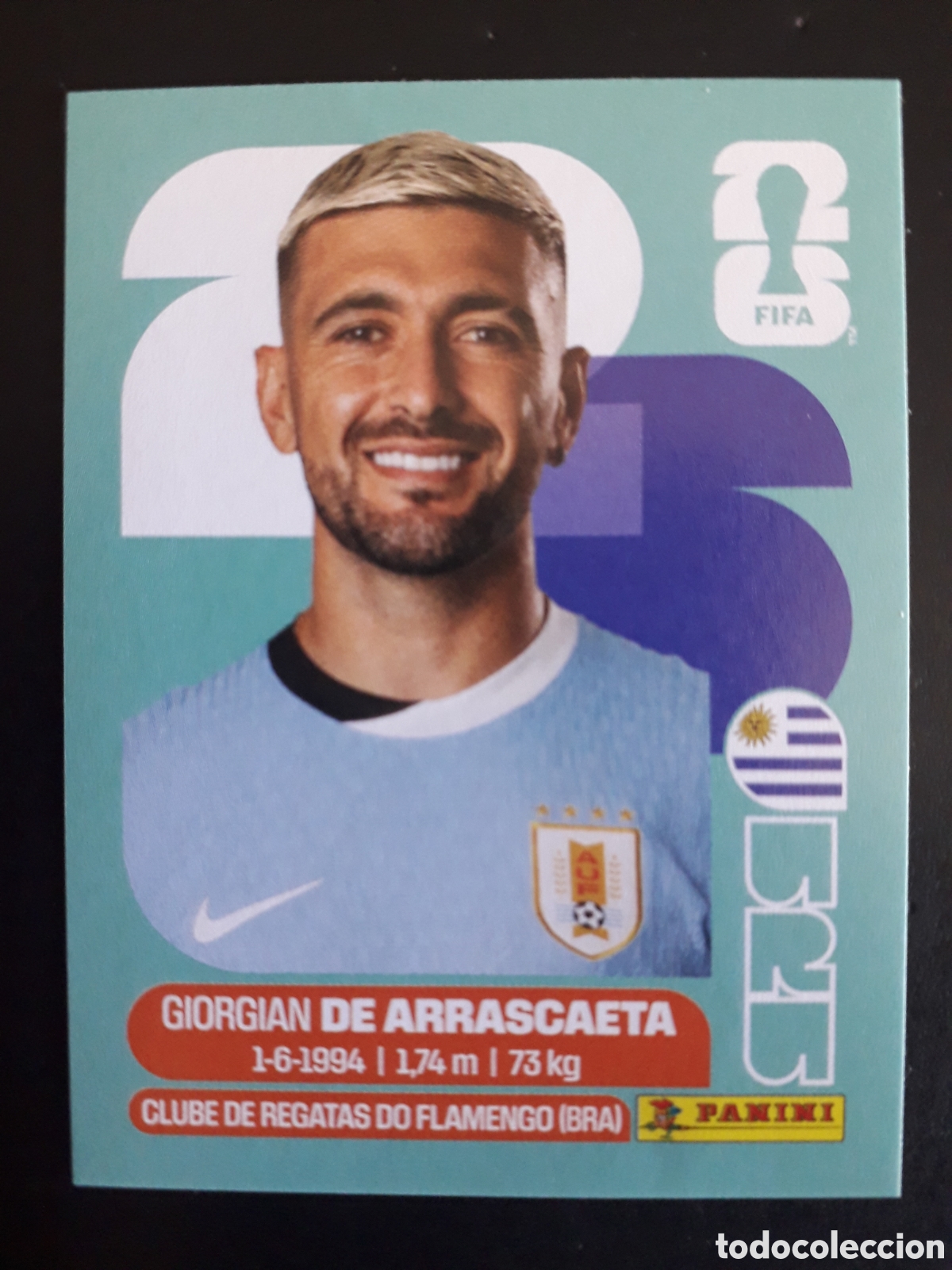 Fu&szlig;ball-Sticker: DE ARRASCAETA URUGUAY URU 11 MUNDIAL F&Uacute;TBOL 2026 FIFA WORLD CUP PANINI SIN PEGAR PEDIDO M&Iacute;NIMO 3&euro;