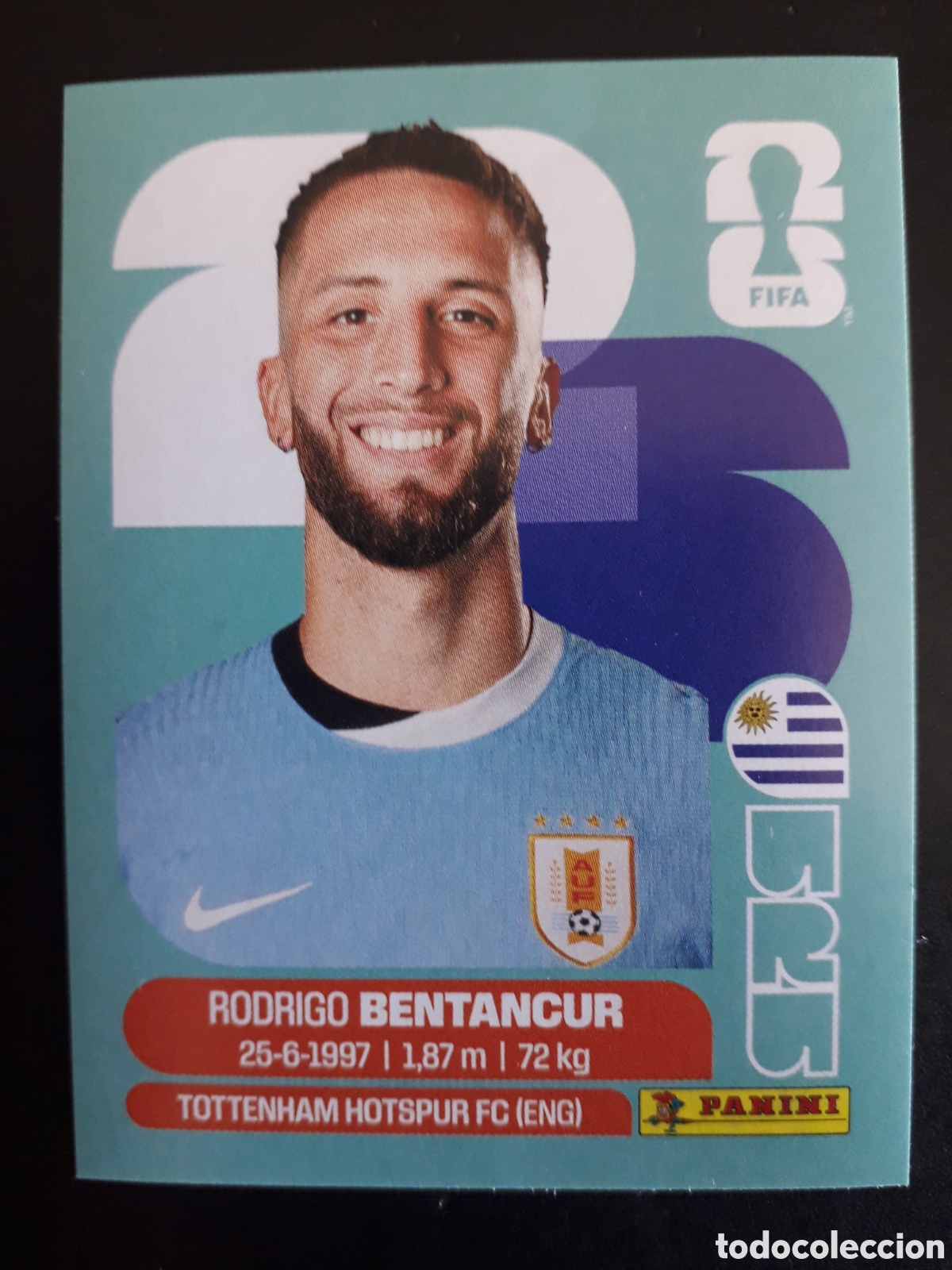Fu&szlig;ball-Sticker: BENTANCUR URUGUAY URU 12 MUNDIAL F&Uacute;TBOL 2026 FIFA WORLD CUP PANINI SIN PEGAR PEDIDO M&Iacute;NIMO 3&euro;