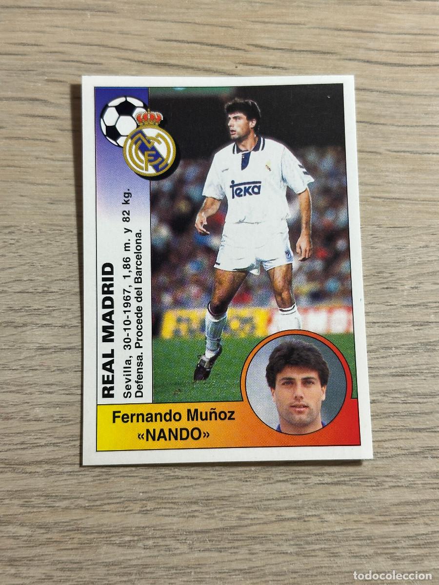 Cromos de F&uacute;tbol: NANDO REAL MADRID n&ordm; 183 PANINI LIGA 94 95 CROMO SIN PEGAR NUNCA PEGADO