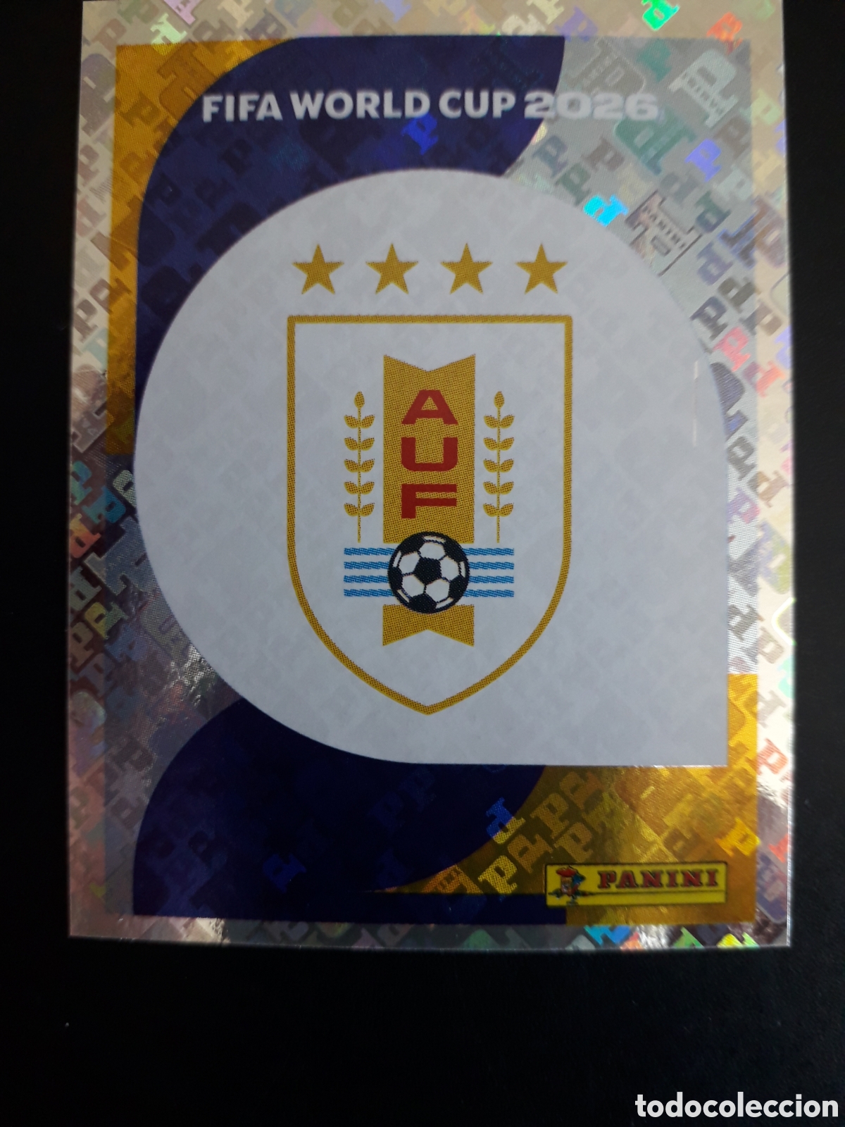 Cromos de F&uacute;tbol: ESCUDO URUGUAY URU 1 MUNDIAL F&Uacute;TBOL 2026 FIFA WORLD CUP PANINI SIN PEGAR PEDIDO M&Iacute;NIMO 3&euro;.