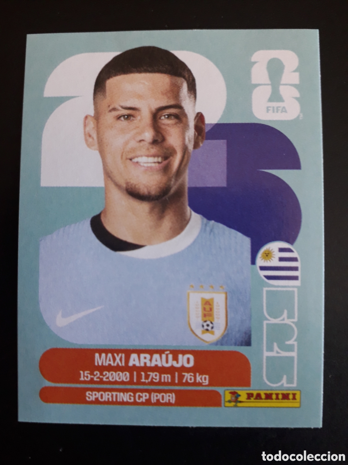 Cromos de F&uacute;tbol: MAXI ARA&Uacute;JO URUGUAY URU 16 MUNDIAL F&Uacute;TBOL 2026 FIFA WORLD CUP PANINI SIN PEGAR PEDIDO M&Iacute;NIMO 3&euro;