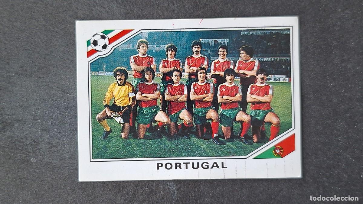 Cromos de F&uacute;tbol: L3 EQUIPO SELECCION PORTUGAL 383 MUNDIAL MEXICO 86 PANINI NUNCA PEGADO SIN PEGAR