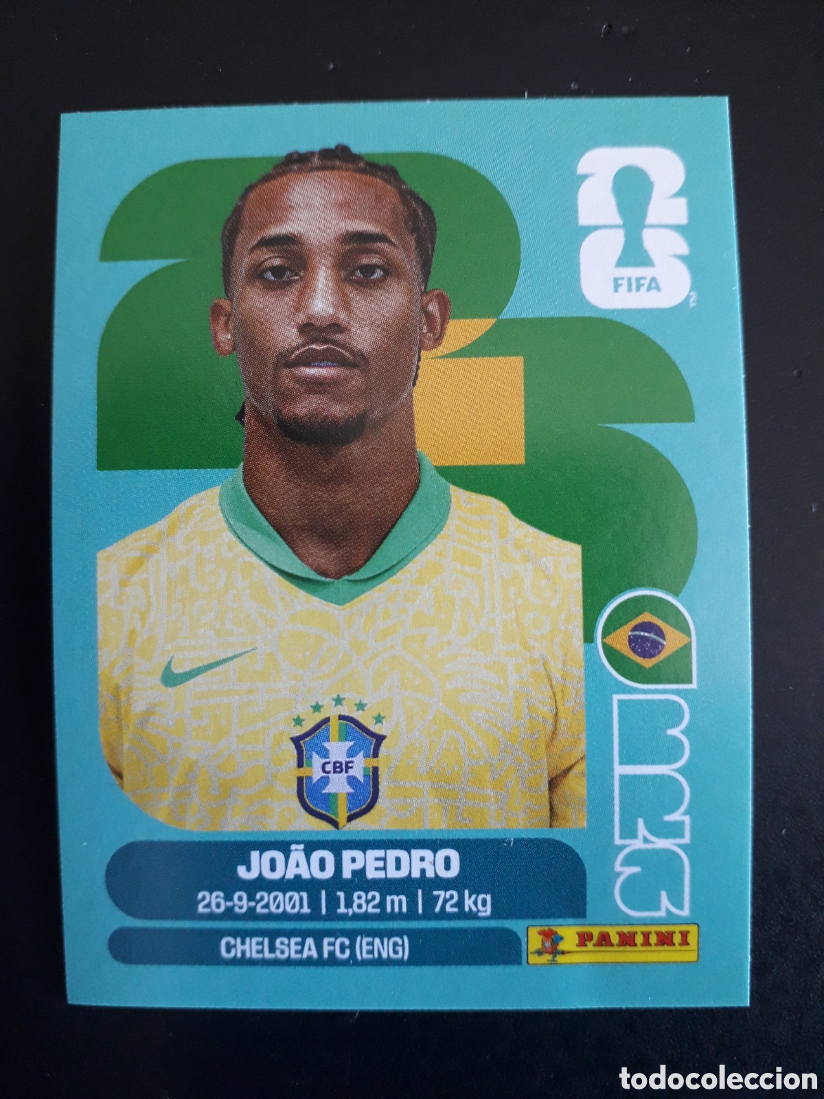 Cromos de F&uacute;tbol: JO&Atilde;O PEDRO BRASIL BRA 16 MUNDIAL F&Uacute;TBOL 2026 FIFA WORLD CUP PANINI SIN PEGAR PEDIDO M&Iacute;NIMO 3&euro;