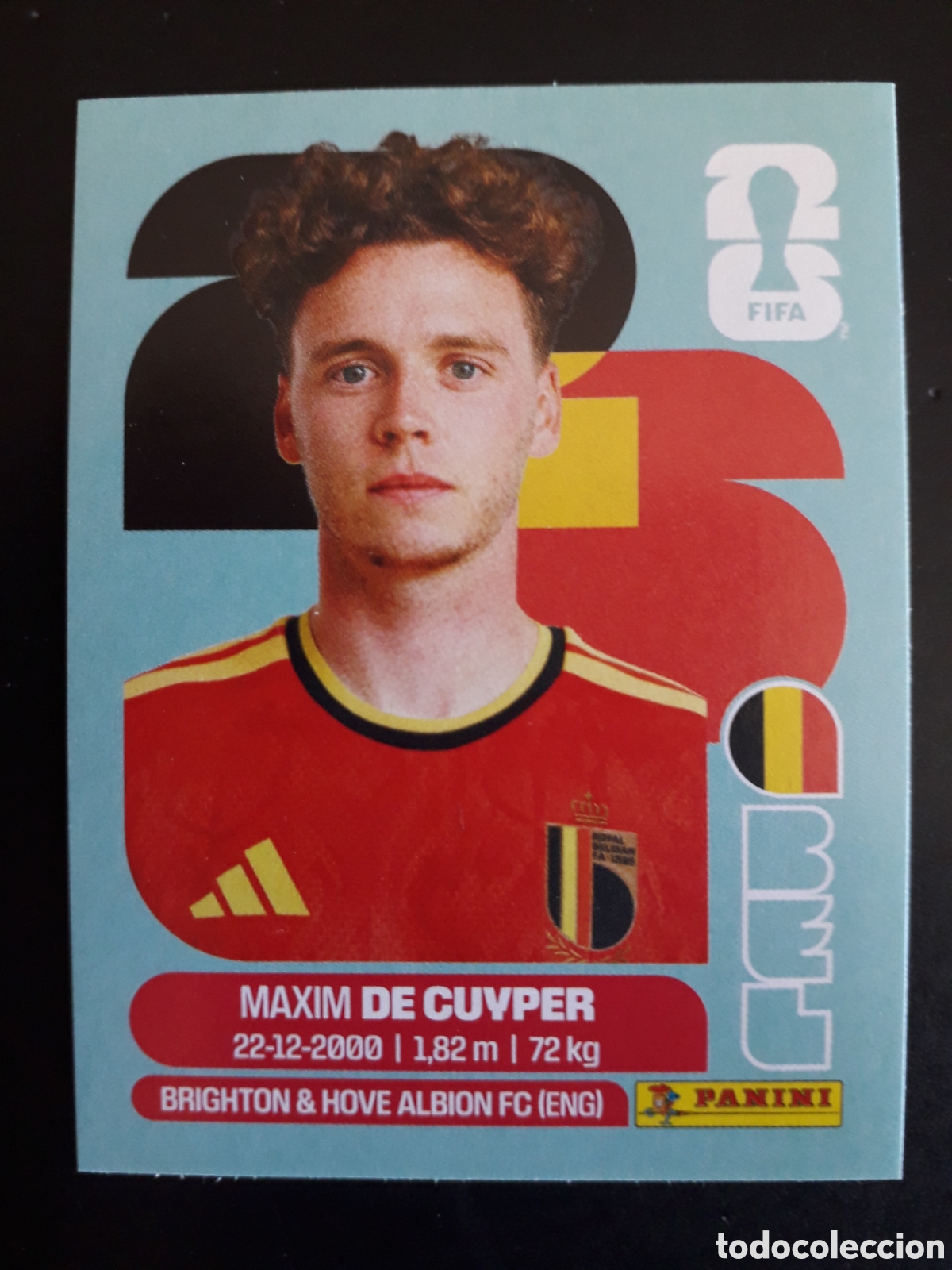 Cromos de F&uacute;tbol: DE CUYPER B&Eacute;LGICA BEL 7 MUNDIAL F&Uacute;TBOL 2026 FIFA WORLD CUP PANINI SIN PEGAR PEDIDO M&Iacute;NIMO 3&euro;.