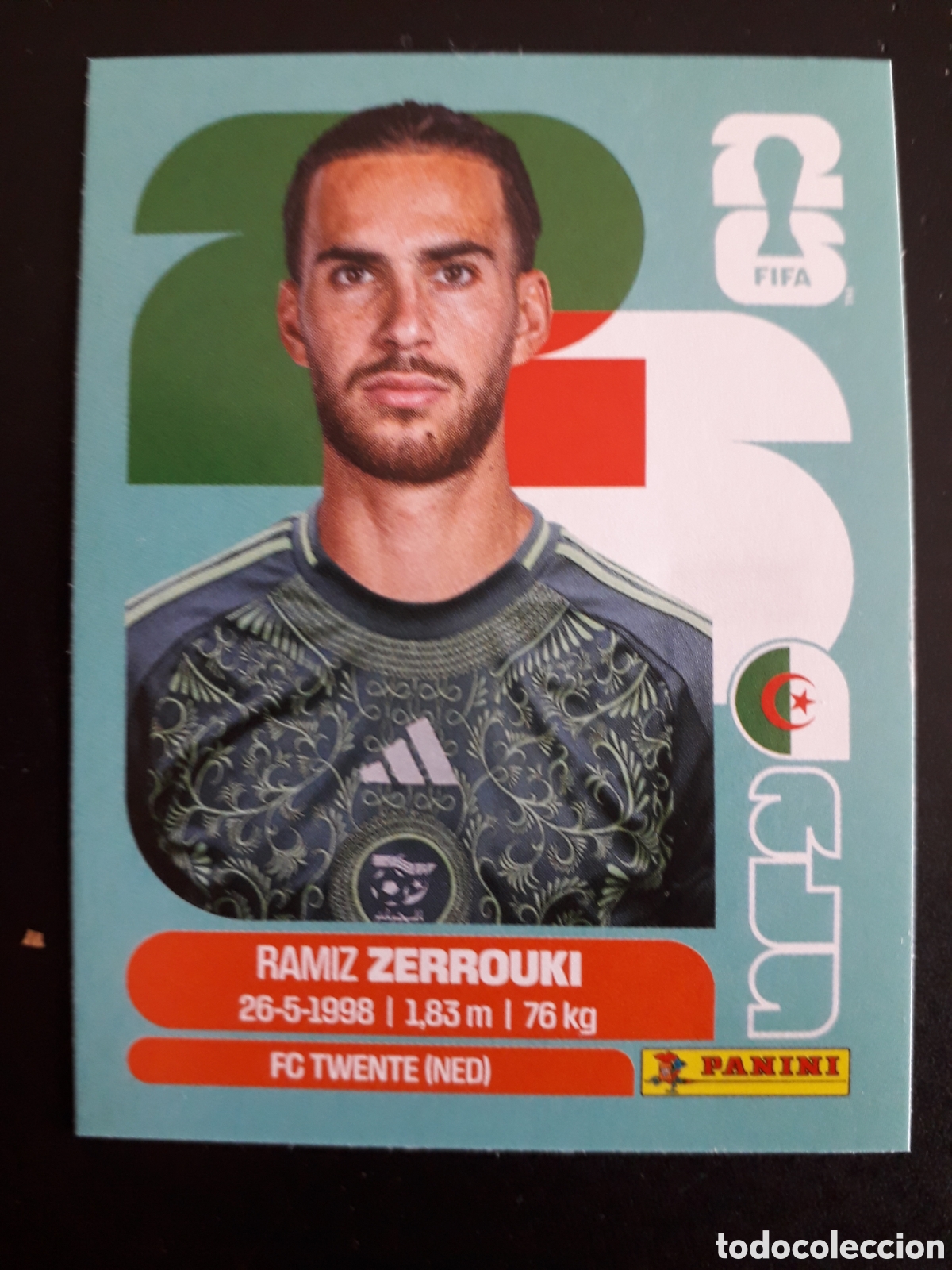 Cromos de F&uacute;tbol: ZERROUKI ARGELIA ALG 11 MUNDIAL F&Uacute;TBOL 2026 FIFA WORLD CUP PANINI SIN PEGAR PEDIDO M&Iacute;NIMO 3&euro;