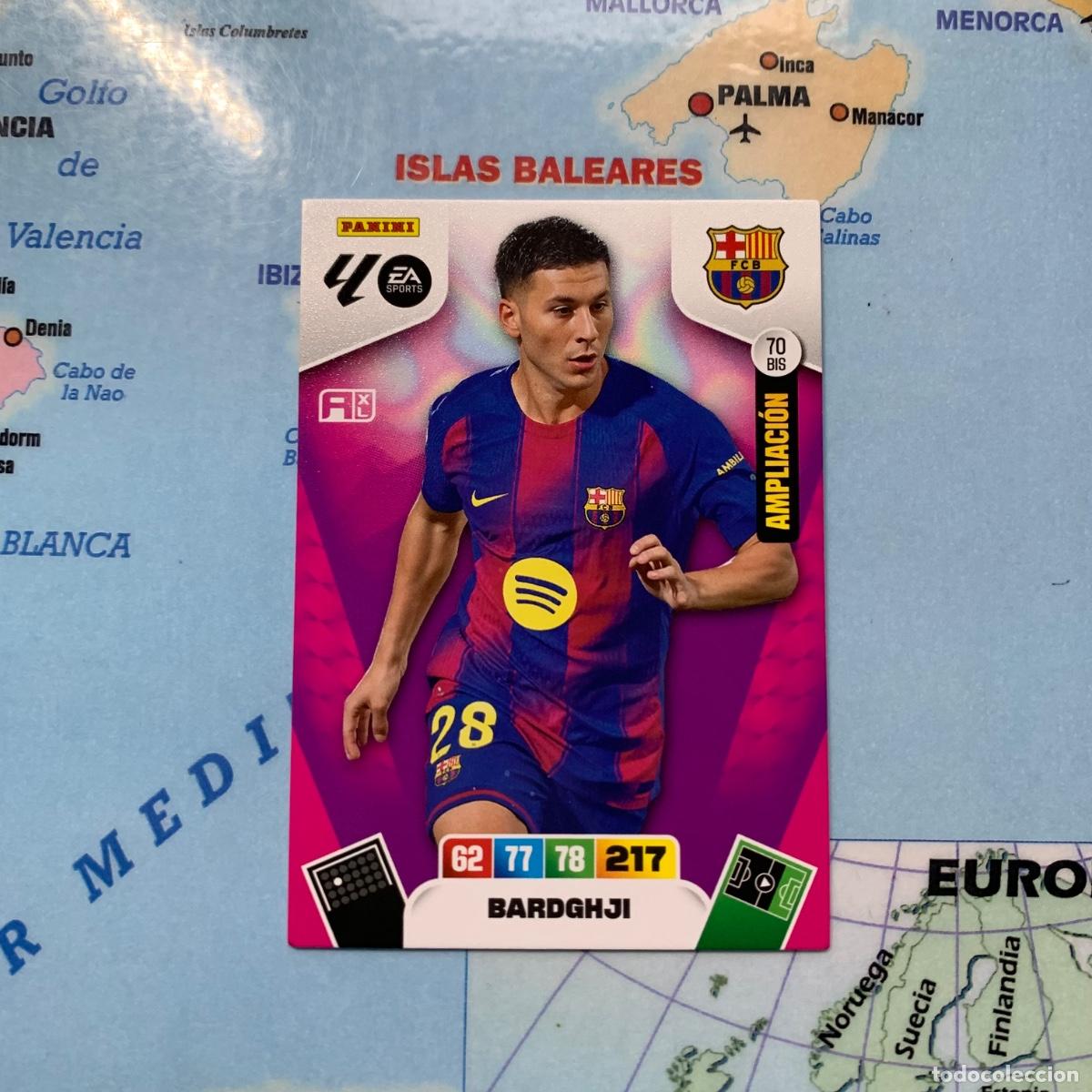Cromos de F&uacute;tbol: Bardghji ampliacion n&uacute;mero 70 Bis del Barcelona cromo adrenalyn XL 25-26 2025-2026