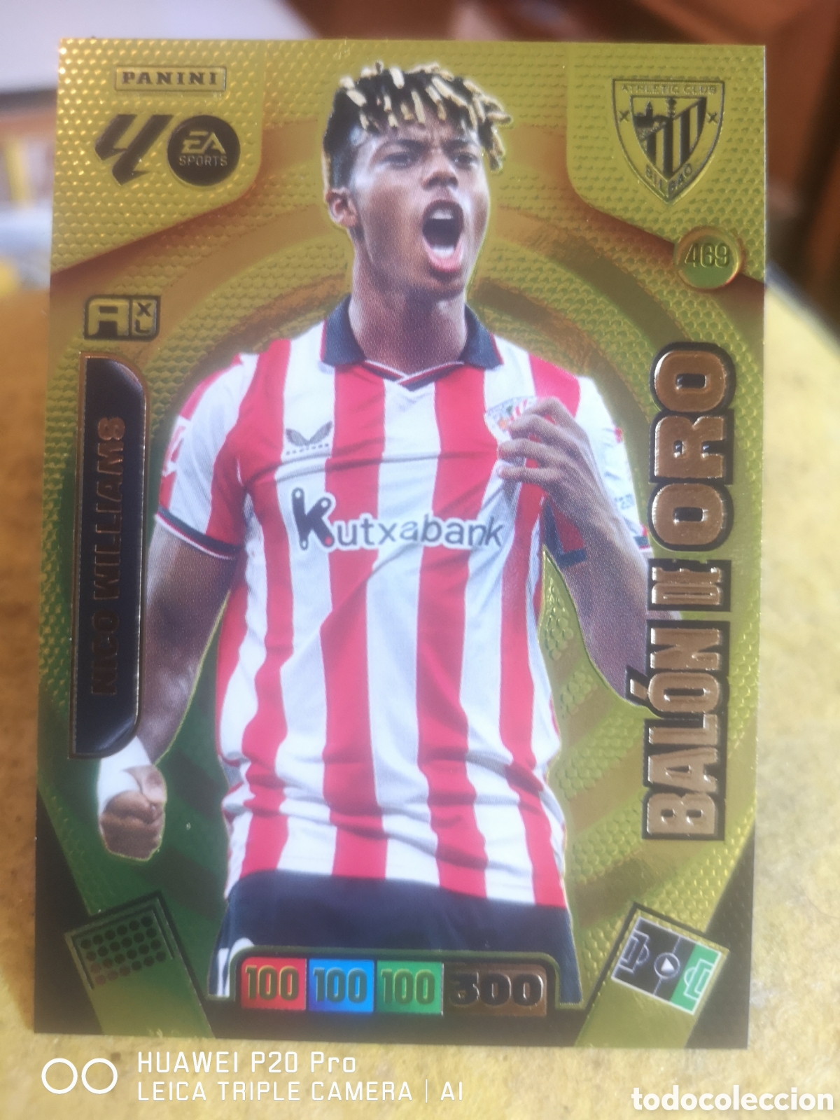 Cromos de F&uacute;tbol: ADRENALYN 2025 2026 NICO WILLIAMS BALON DE ORO 469 ATHLETIC BILBAO