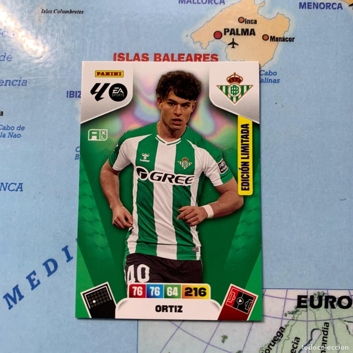 Cromos de F&uacute;tbol: Ortiz edici&oacute;n limitada del Betis cromo adrenalyn XL 25-26 2025-2026