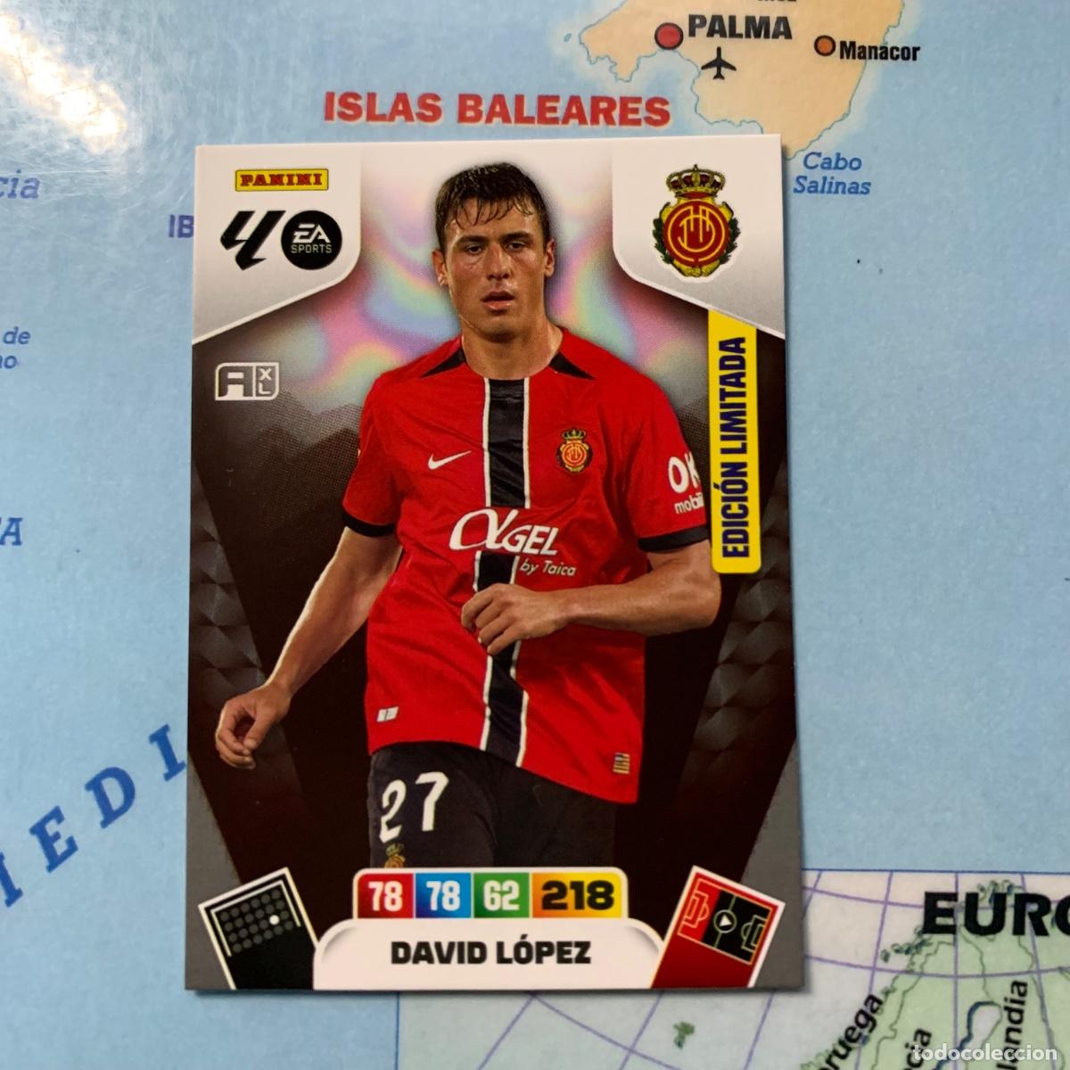 Cromos de F&uacute;tbol: David Lopez edici&oacute;n limitada Del Mallorca cromo adrenalyn XL 25-26 2025-2026
