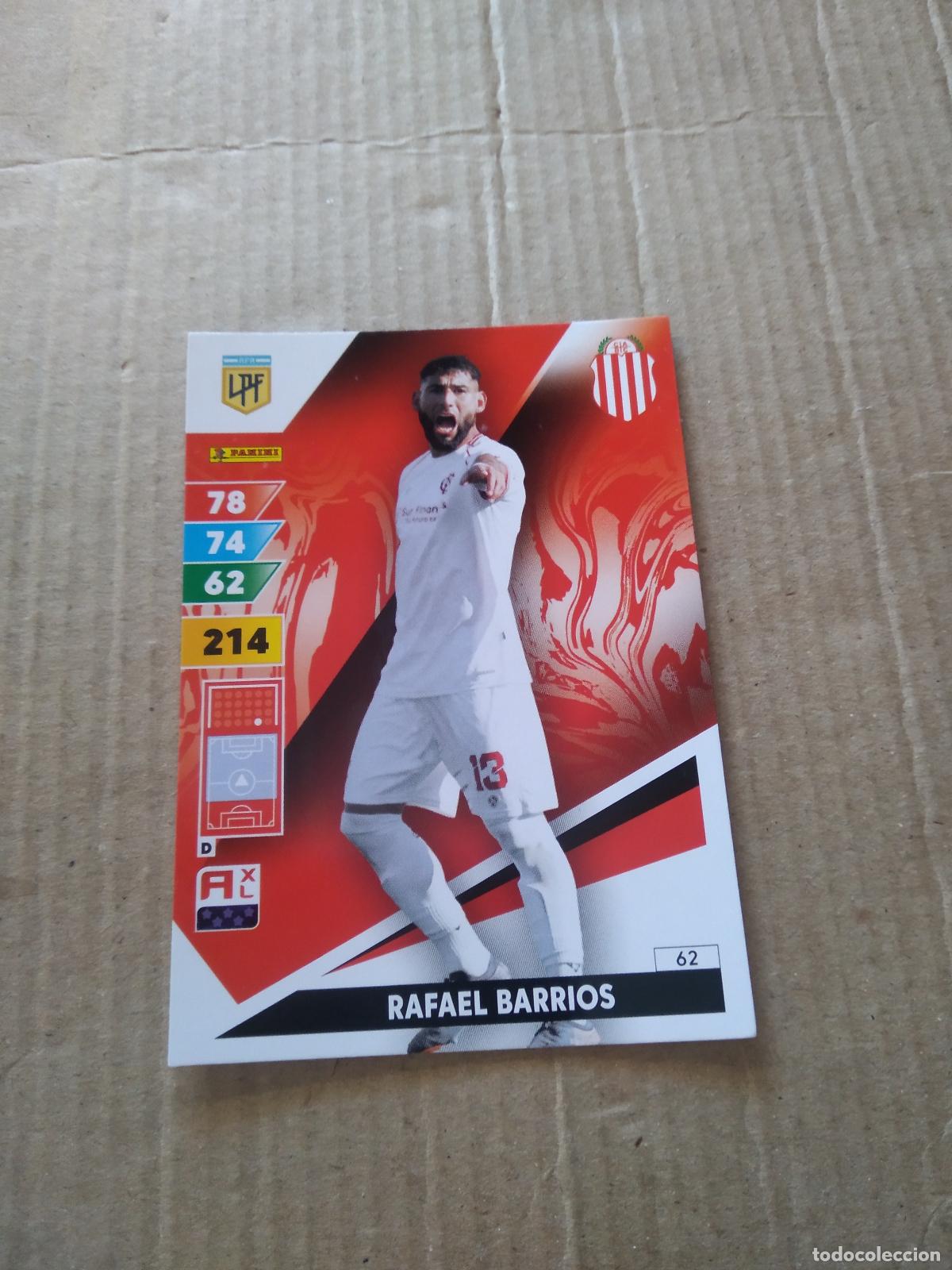 Cartes &agrave; collectionner de Football: 62 RAFAEL BARRIOS BARRACAS CENTRAL CROMO FUTBOL PANINI ARGENTINO 2025 LIGA ARGENTINA ADRENALYN
