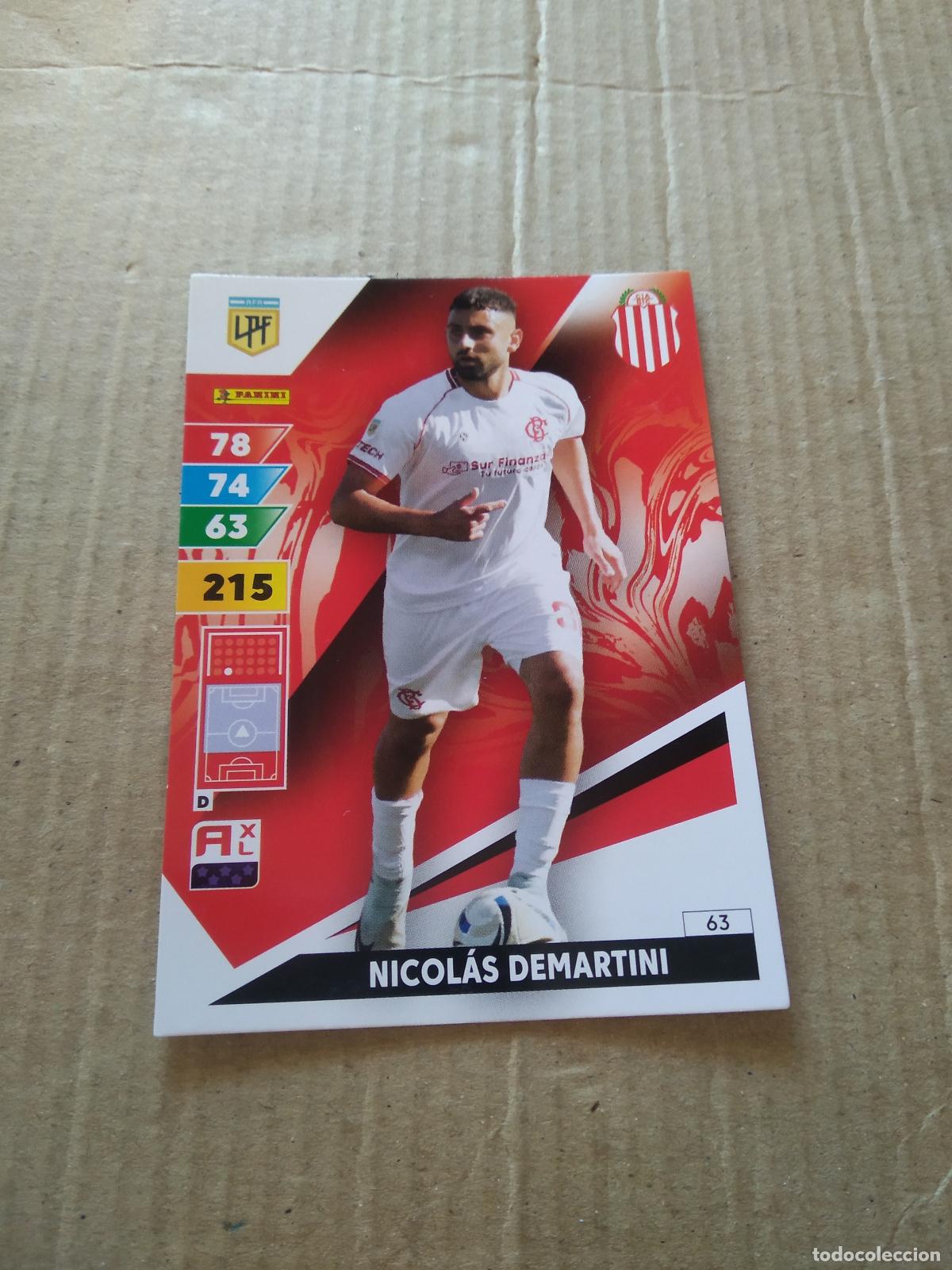 Cartes &agrave; collectionner de Football: 63 NICOLAS DEMARTINI BARRACAS CENTRAL CROMO FUTBOL PANINI ARGENTINO 2025 LIGA ARGENTINA ADRENALYN