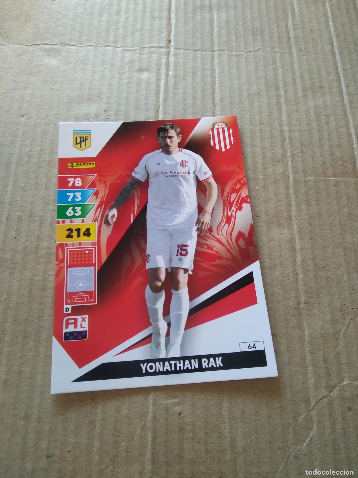 Cartes &agrave; collectionner de Football: 64 YONATHAN RAK BARRACAS CENTRAL CROMO FUTBOL PANINI ARGENTINO 2025 LIGA ARGENTINA ADRENALYN