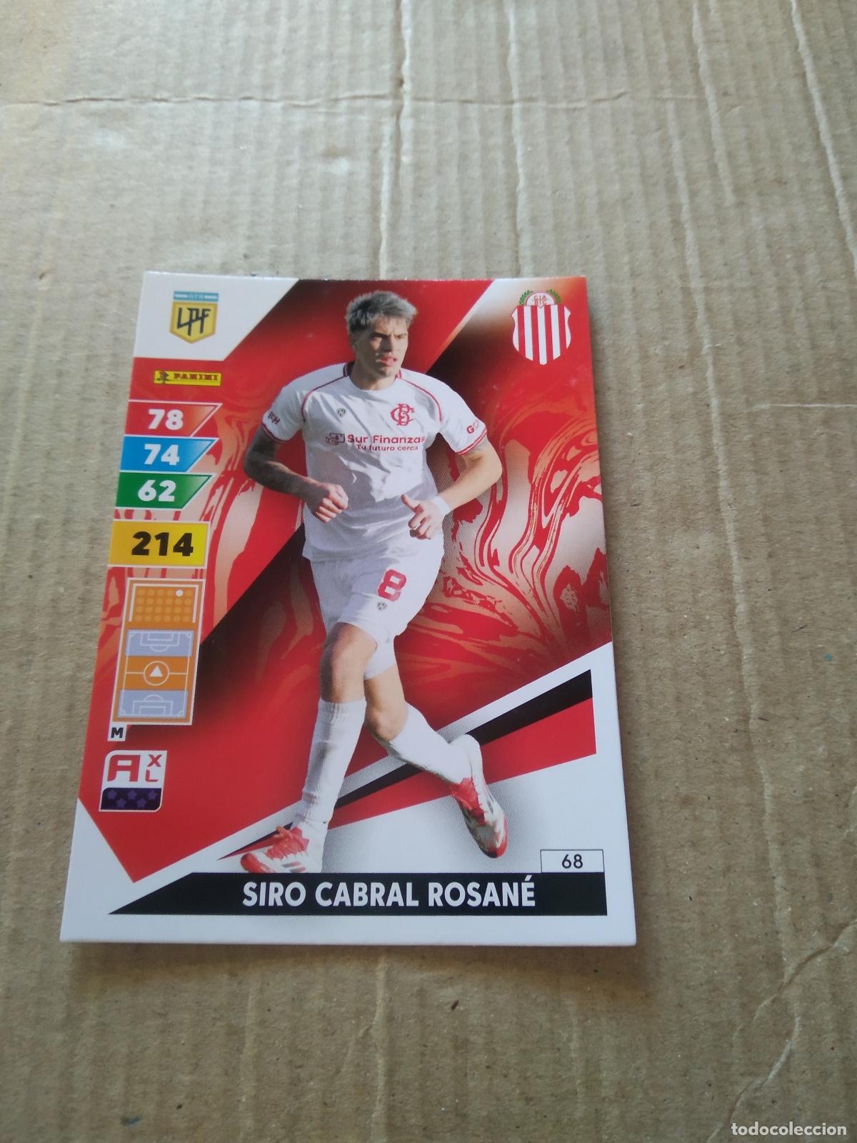 Cromos de F&uacute;tbol: 68 SIRO CABRAL ROSANE BARRACAS CENTRAL CROMO FUTBOL PANINI ARGENTINO 2025 LIGA ARGENTINA ADRENALYN