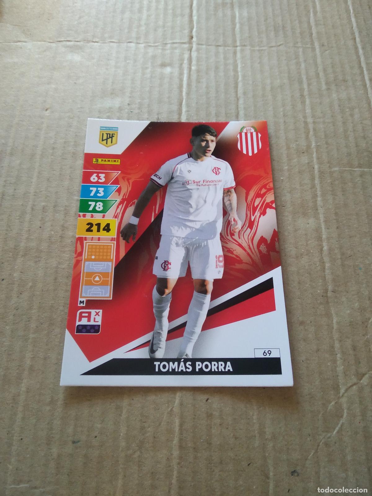 Cromos de F&uacute;tbol: 69 TOMAS PORRA BARRACAS CENTRAL CROMO FUTBOL PANINI ARGENTINO 2025 LIGA ARGENTINA ADRENALYN