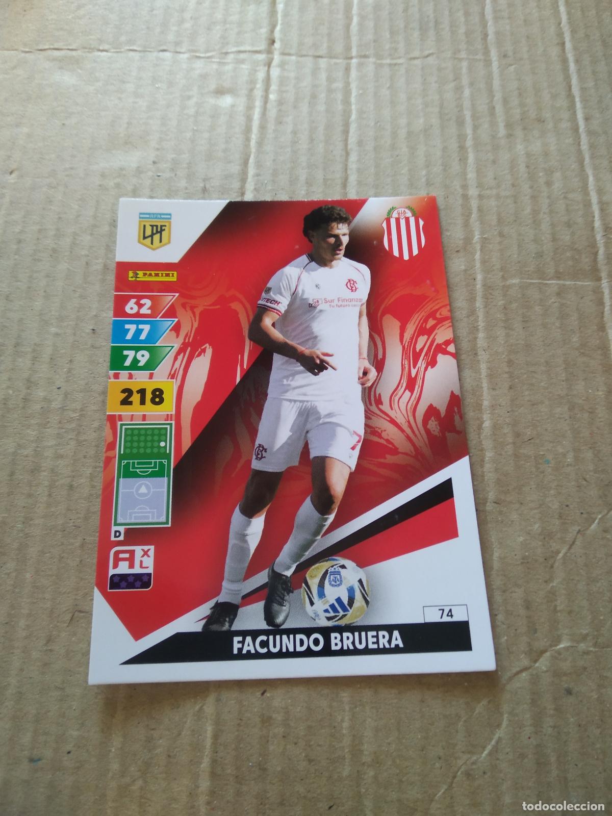 Cromos de F&uacute;tbol: 74 FACUNDO BRUERA BARRACAS CENTRAL CROMO FUTBOL PANINI ARGENTINO 2025 LIGA ARGENTINA ADRENALYN