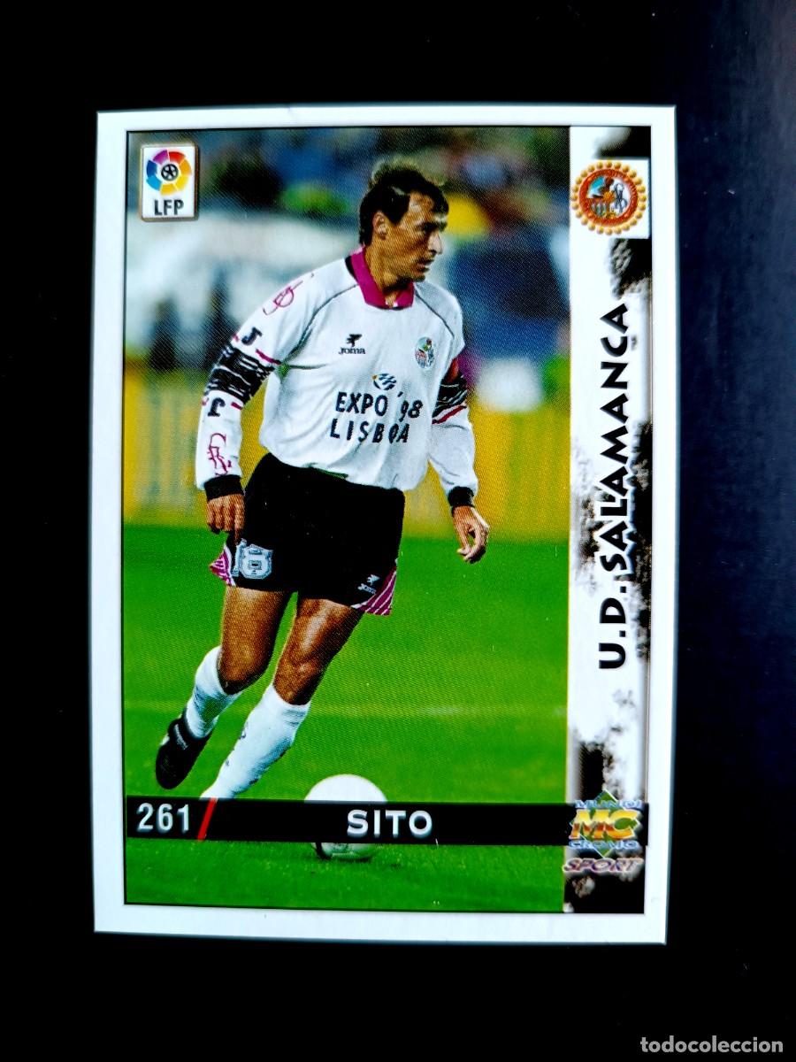 Fu&szlig;ball-Sticker: 261 SITO - U.D. SALAMANCA - BAJA DE MUNDICROMO 98/99