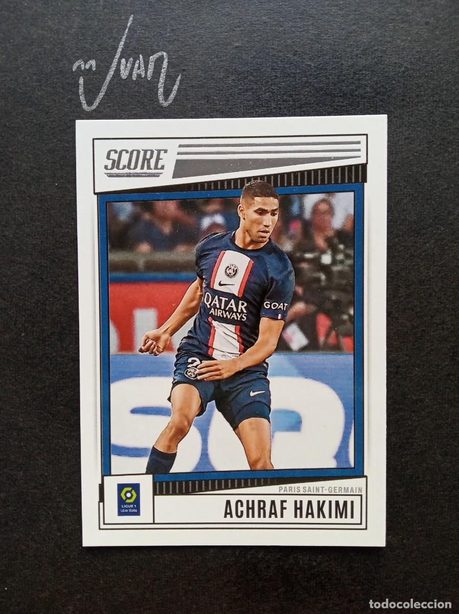 Football Stickers: N&ordm; 141 ACHRAF HAKIMI PARIS SAINT-GERMAIN MARRUECOS ⚽ PANINI &reg; SCORE LIGUE 1 FRANCIA 2022 2023 22 23