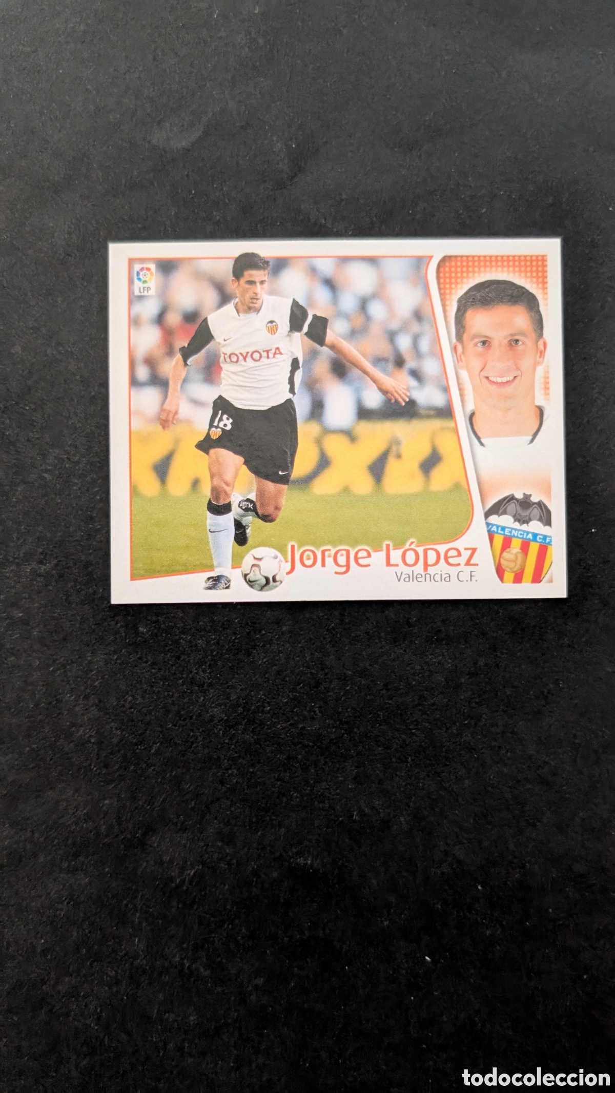 Fu&szlig;ball-Sticker: JORGE LOPEZ VALENCIA BAJA LIGA ESTE 2004/05 04 05 NUNCA PEGADO SIN PEGAR