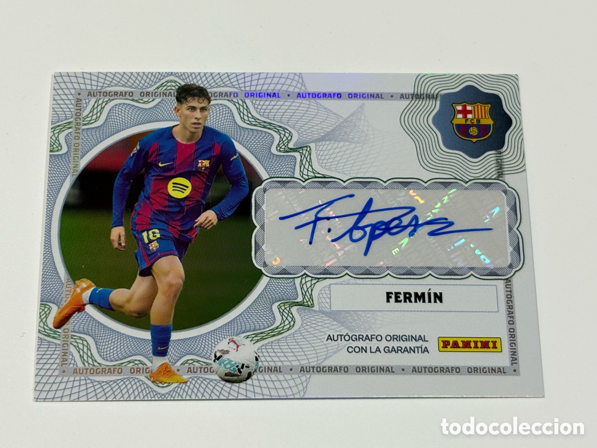 Cromos de F&uacute;tbol: Ferm&iacute;n L&oacute;pez Auto Autograph Firma Original Barcelona Panini Club Messi Fermin