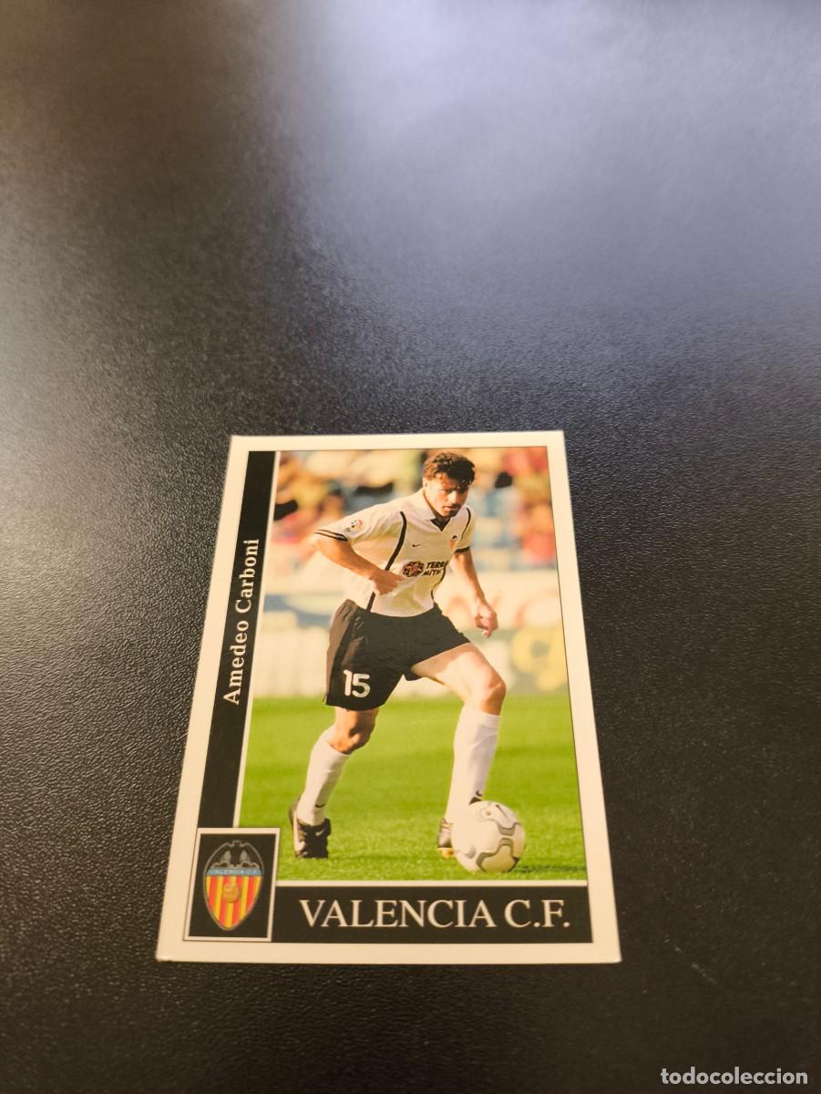 Cromos de F&uacute;tbol: 92 Carboni VALENCIA MUNDICROMO FICHAS LIGA 2001 2002 01 02 NO PANINI ESTE