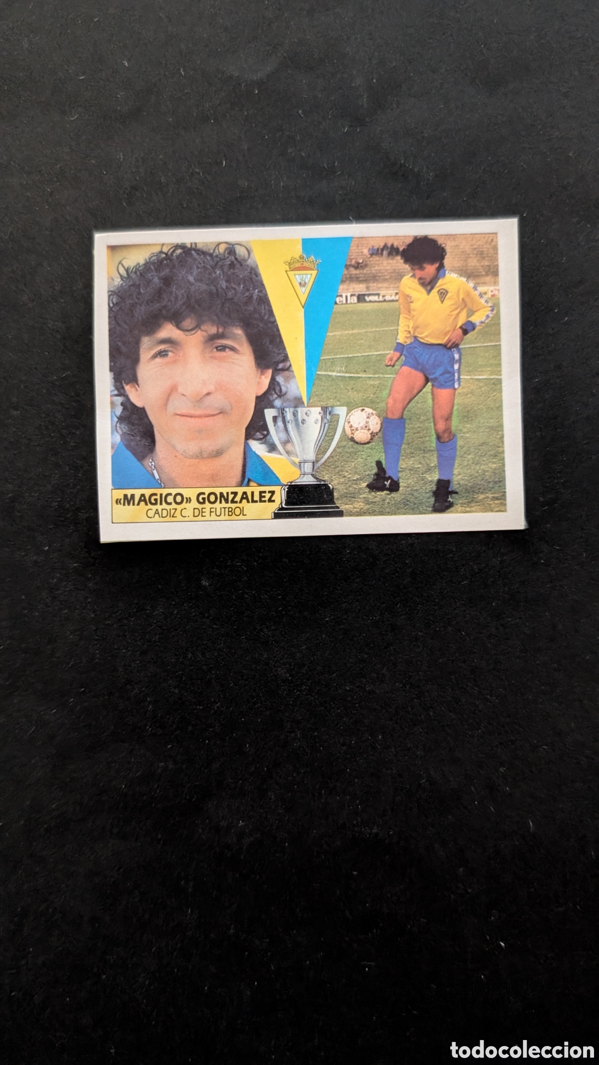 Football Stickers: MAGICO GONZALEZ CADIZ LIGA ESTE 1987/88 87 88 RECORTADO