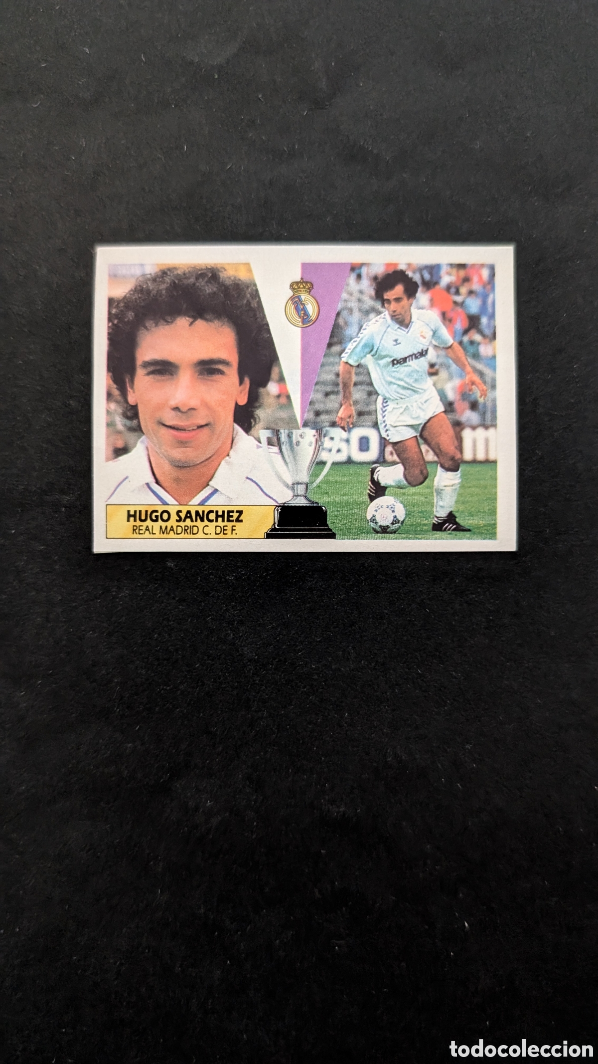Football Stickers: HUGO SANCHEZ REAL MADRID LIGA ESTE 1987/88 87 88 RECORTADO