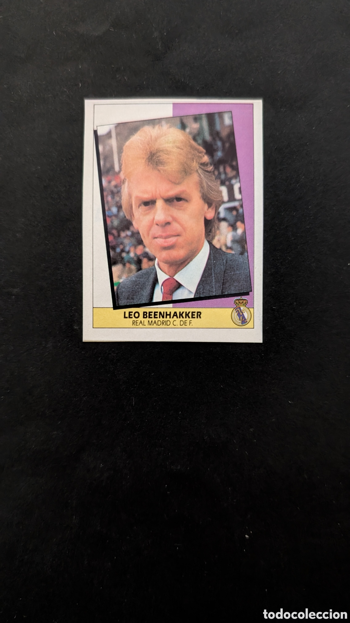 Football Stickers: LEO BEENHAKKER ENTRENADOR REAL MADRID LIGA ESTE 1987/88 87 88 RECORTADO